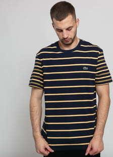 LACOSTE Men's T-shirt navy / žluté