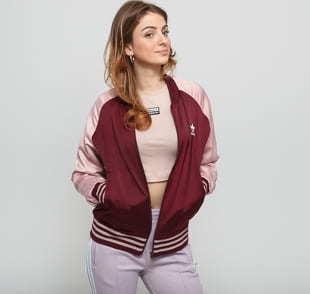 adidas Originals Satin Bomber TT vínová / růžová