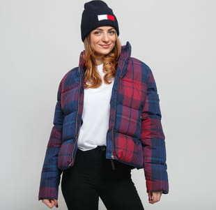 TOMMY JEANS W Cotton Check Puffa Jacket multicolor