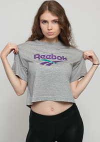 Reebok Classic V Crop Tee melange šedé