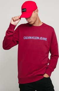 CALVIN KLEIN JEANS Institutional Logo Regular Crewneck vínová