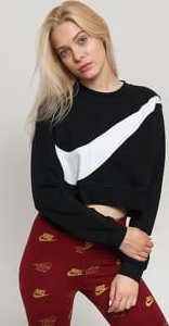 Nike W NSW Swoosh Crew Fleece černá / bílá
