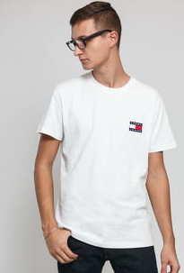 TOMMY JEANS  Badge Tee bílé