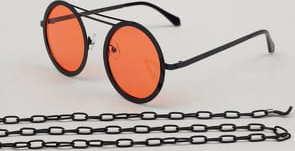 Urban Classics 104 Chain Sunglasses černé / oranžové