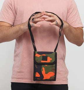Urban Classics Neck Pouch Qxford camo zelená / oranžová