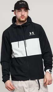 Under Armour Sportstyle Wind Jacket černá / bílá