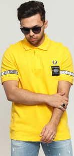 FRED PERRY Taped Pique Shirt žluté