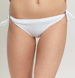 Calvin Klein Cheeky String Side Tie Bikini - Slip bílé / černé