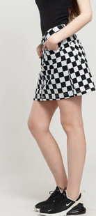 Urban Classics Ladies Check Twill Skirt světle šedá / černá