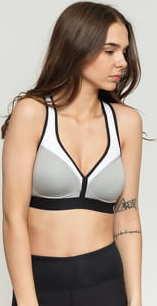 Champion The Curvy Sports Bra šedé / černé / bílé
