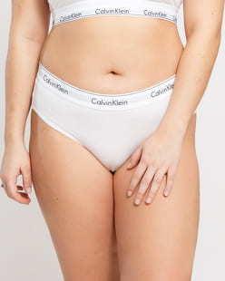 Calvin Klein Bikini - Slip Plus Size C/O bílé