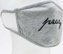 Urban Classics Pray Wording Face Mask melange šedá