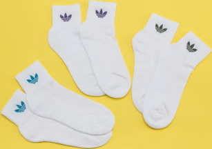 adidas Originals 3Pack Mid Ankle Socks bílé
