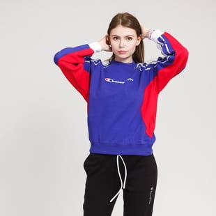 Champion Tape Logo Crewneck modrá / čevená / bílá