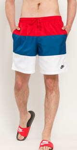 Nike M NSW CE Short Woven NVLTY červené / navy / bílé