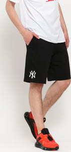 New Era MLB Logo Jersey Shorts NY černé