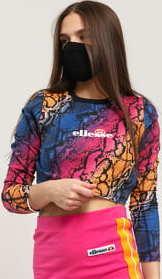 ellesse Mariama LS Tee tmavě modré / oranžové / tmavě růžové / černé
