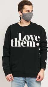 F*CK THEM Love Them Crewneck černá