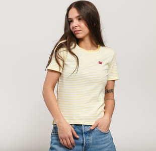 Levi's ® SS Rib Baby Tee žluté / bílé
