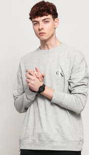 Calvin Klein CK ONE LS Sweatshirt melange šedá