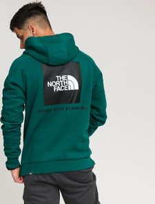 The North Face M Raglan Red Box Hoody tmavě zelená
