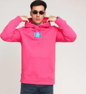 HUF Box Logo Hoodie tmavě růžová