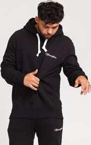 Champion Script Logo Hooded Sweatshirt černá