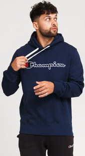 Champion Script Logo Hooded Sweatshirt navy