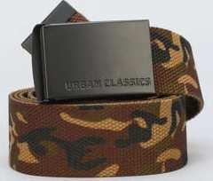 Urban Classics Canvas Belt camo zelený / béžový
