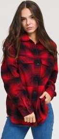 Urban Classics adies Check Overshirt červená / černá