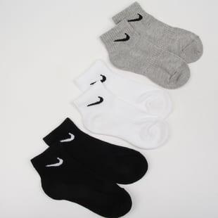 Nike U NK Everyday Cush Ankle 3 Pack černé / bílé / melange šedé