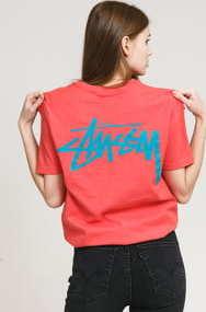 Stüssy Classic Stock Tee červené