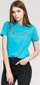 Champion Script Logo Crewneck Tee tyrkysové