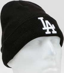 New Era MLB Essential Cuff Knit Beanie LA černý / bílý