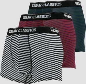 Urban Classics Boxer Shorts 3-Pack tmavě zelené / vínové / navy / bílé / černé
