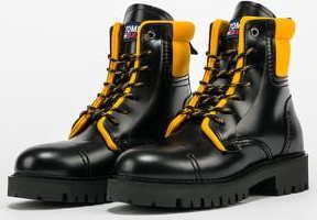 TOMMY JEANS Fashion Pop Color Boot black / golden bronze