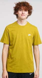 Nike M NSW Club Tee tmavě žlutozelené