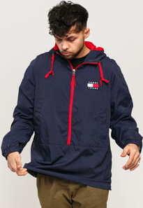 TOMMY JEANS M Contrast Zip Popover Jacket navy