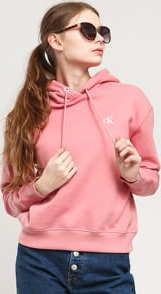 CALVIN KLEIN JEANS W CK Embroidery Logo Hoodie růžová