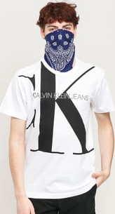CALVIN KLEIN JEANS M Upscale Monogram Logo Tee bílé