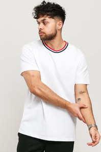 Polo Ralph Lauren SS Stripe Neck Tee bílé