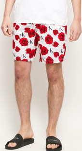 Calvin Klein CK ONE Sleep Short bílé / červené / černé
