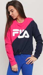 Fila Women Banji Cropped Crew Sweat růžová / navy