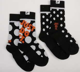 Nike U Sneaker Sox Crew 2 Pack černé / bílé