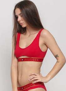 Tommy Hilfiger Cut Out Bralette červené