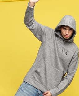 Jordan Wings Fleece PO melange tmavě šedá