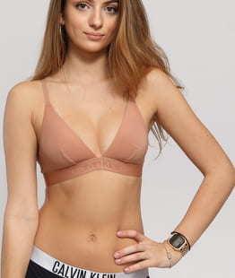 Calvin Klein Unlined Triangle béžové