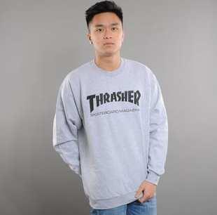 Thrasher Skate Mag Crewneck melange šedá