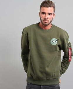 Alpha Industries Space Shuttle Sweater olivová