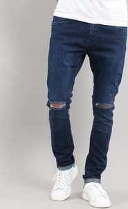 Urban Classics Slim Fit Knee Cut Denim Pant dark blue 36